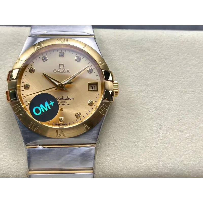 Omega Constellation 123.20.38.21.58.001 Replica - Champagner Zifferblatt Edelstahl