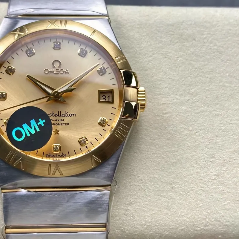 Omega Constellation 123.20.38.21.58.001 Replica - Champagner Zifferblatt Edelstahl