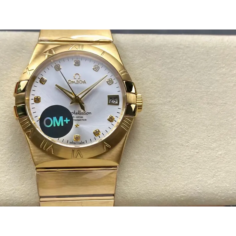 Omega Constellation 123.50.38.21.52.002 Replica - Silbernes Zifferblatt Bicolor
