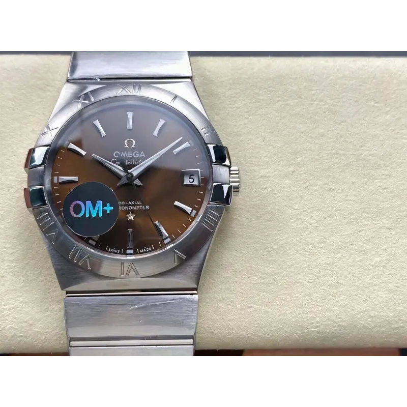 Omega Constellation 123.10.38.21.10.001 Replica - Braunes Zifferblatt Edelstahl