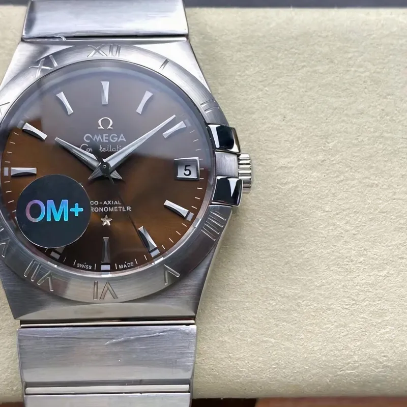 Omega Constellation 123.10.38.21.10.001 Replica - Braunes Zifferblatt Edelstahl