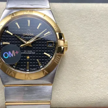 Omega Constellation 123.20.38.21.01.002 Replica - Schwarzes Zifferblatt Edelstahl