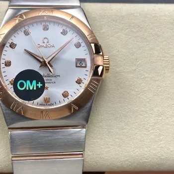 Omega Constellation 123.20.38.21.52.001 Replica - Silbernes Zifferblatt Edelstahl