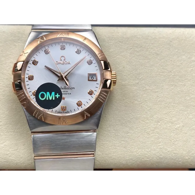 Omega Constellation 123.20.38.21.52.001 Replica - Silbernes Zifferblatt Edelstahl