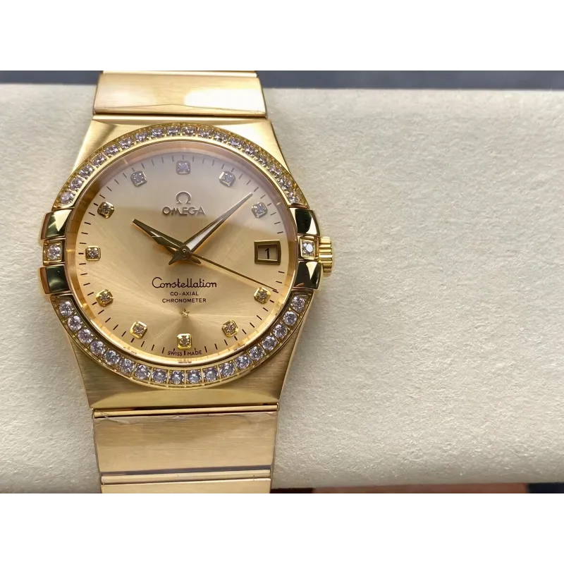 Omega Constellation 123.55.38.21.58.001 Replica - Champagner Zifferblatt Bicolor