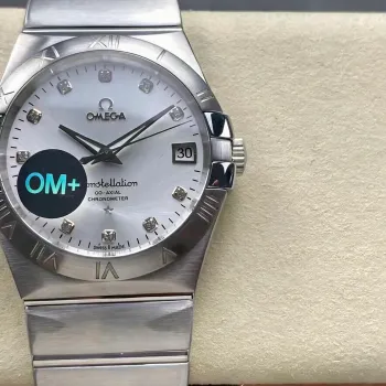Omega Constellation 123.10.38.21.52.001 Replica - Silbernes Zifferblatt Edelstahl