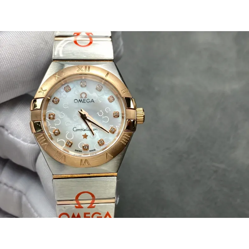 Omega Constellation Unisex 123.25.27.60.55.009 Replica - Perlmutt-Zifferblatt Edelstahl