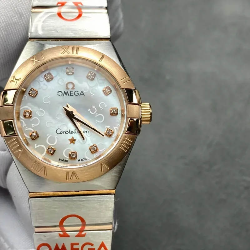 Omega Constellation Unisex 123.25.27.60.55.009 Replica - Perlmutt-Zifferblatt Edelstahl