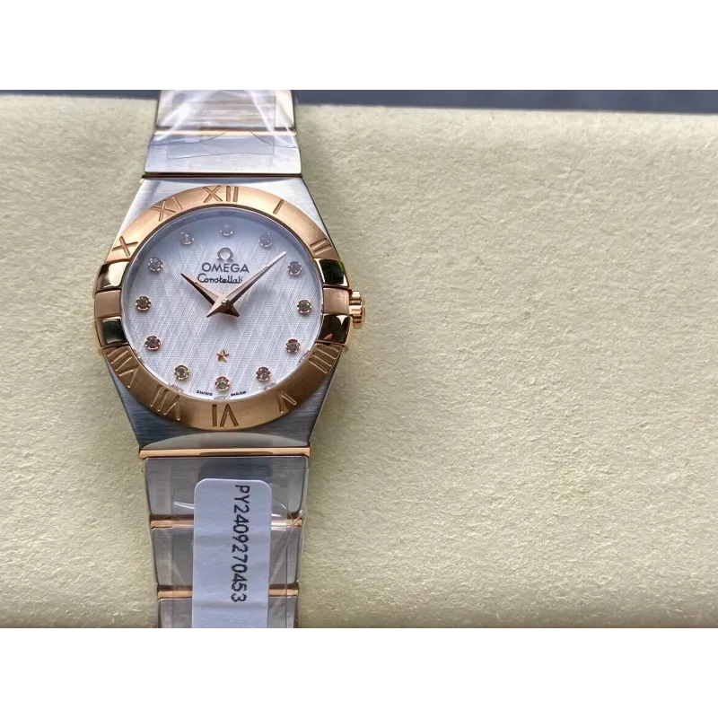 Omega Constellation Unisex 123.20.27.60.52.002 Replica - Silbernes Zifferblatt Edelstahl