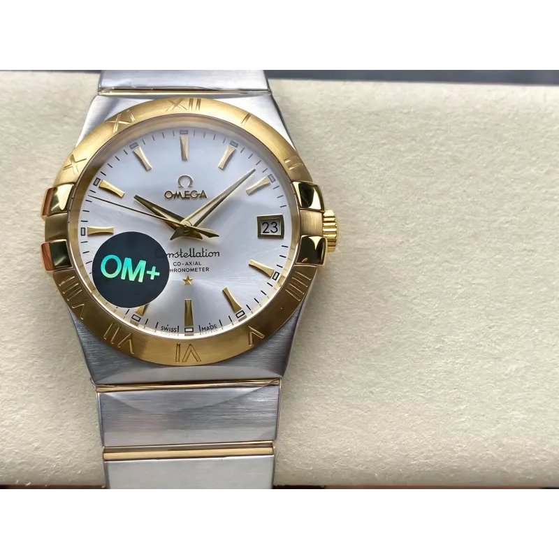 Omega Constellation 123.20.38.21.02.002 Replica - Silbernes Zifferblatt Edelstahl