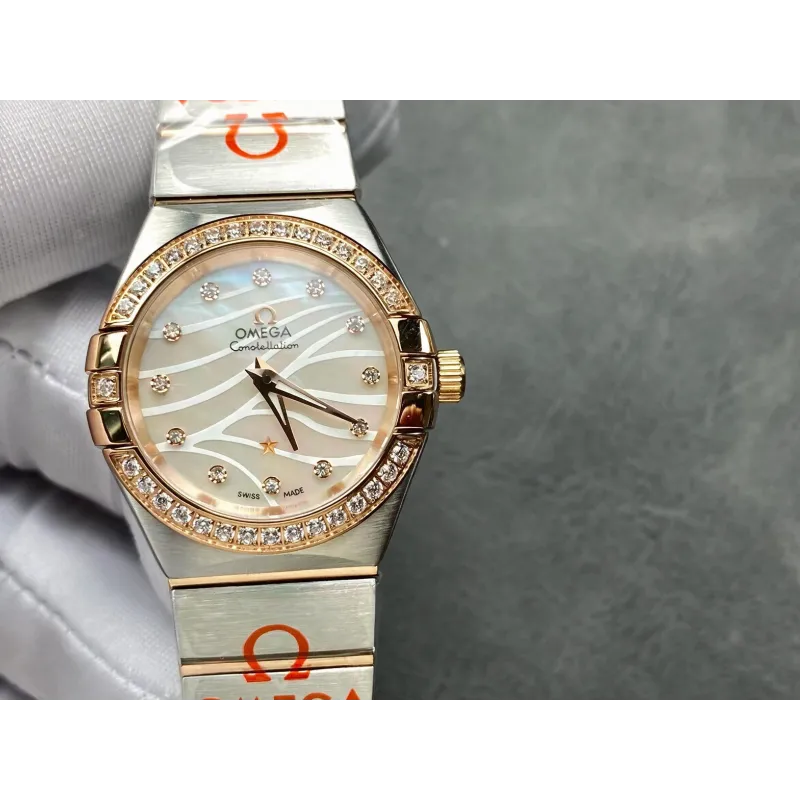 Omega Constellation Unisex 123.25.27.20.55.005 Replica - Perlmutt-Zifferblatt Edelstahl