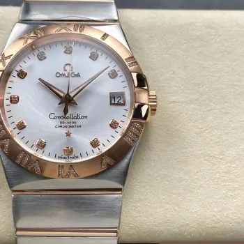 Omega Constellation 123.25.38.21.52.003 Replica - Silbernes Zifferblatt Edelstahl