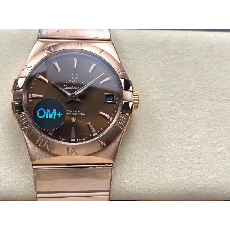 Omega Constellation 123.50.38.21.13.001 Replica - Braunes Zifferblatt Bicolor