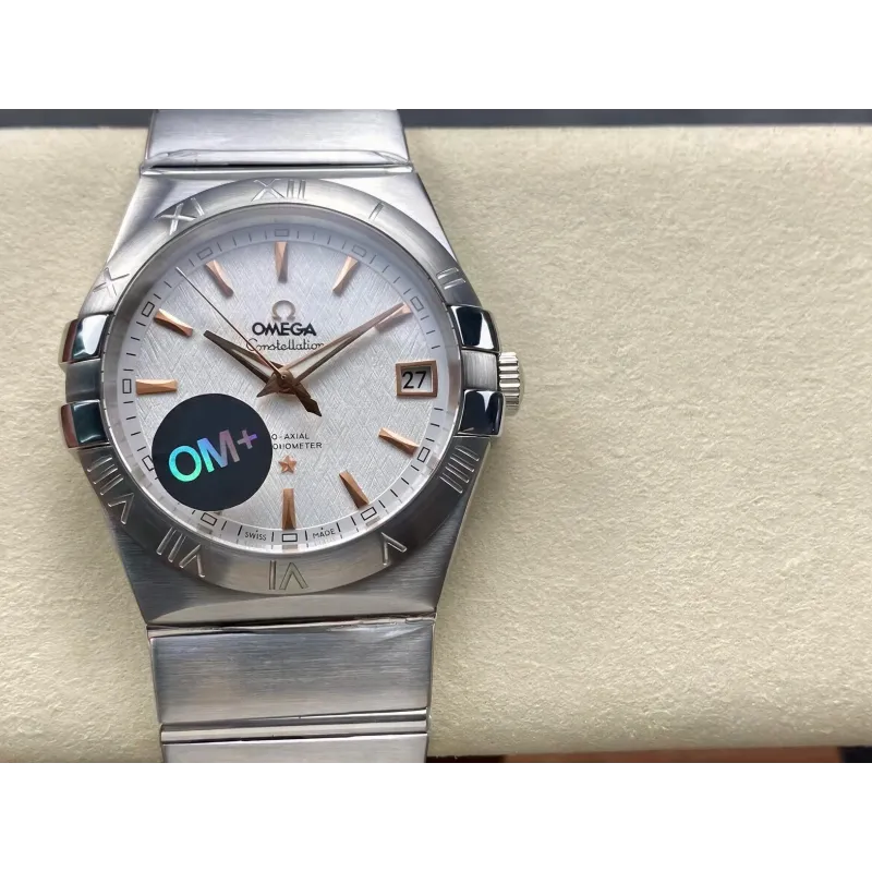 Omega Constellation 123.10.38.21.02.002 Replica - Silbernes Zifferblatt Edelstahl