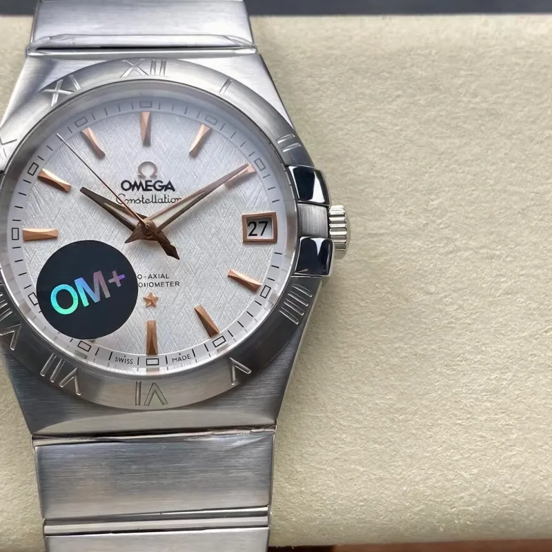 Omega Constellation 123.10.38.21.02.002 Replica - Silbernes Zifferblatt Edelstahl