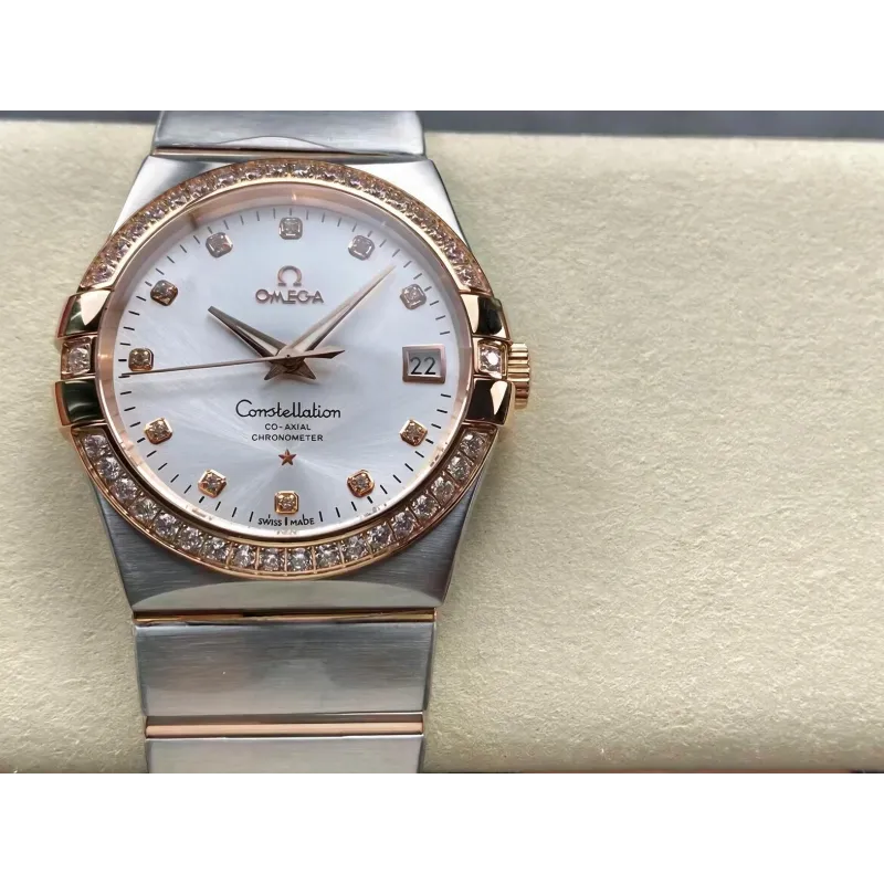 Omega Constellation 123.25.38.21.52.001 Replica - Silbernes Zifferblatt Edelstahl