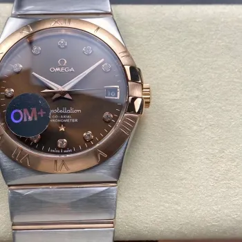 Omega Constellation 123.20.38.21.63.001 Replica - Braunes Zifferblatt Edelstahl