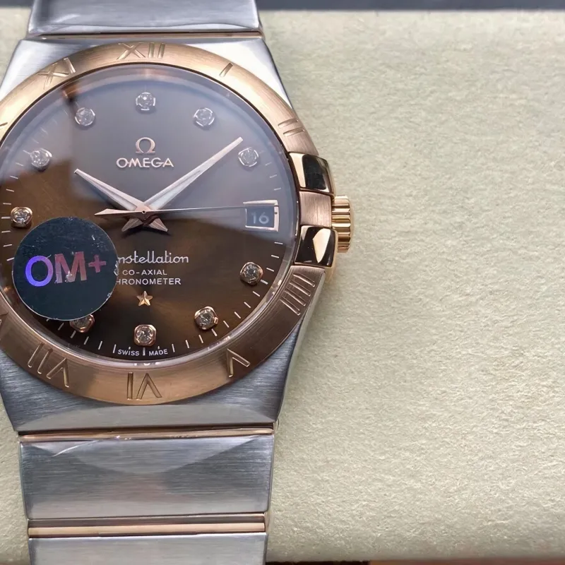 Omega Constellation 123.20.38.21.63.001 Replica - Braunes Zifferblatt Edelstahl