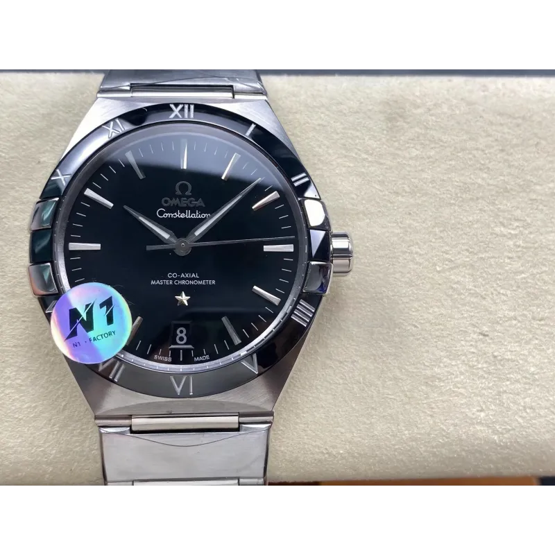 Omega Constellation 131.30.41.21.01.001 Replica - Schwarzes Zifferblatt Edelstahl