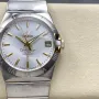 Omega Constellation 123.20.38.21.02.005 Replica - Silbernes Zifferblatt Edelstahl