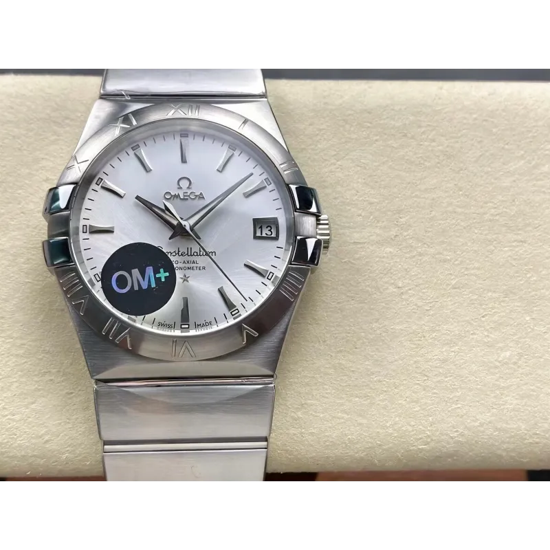 Omega Constellation 123.10.38.21.02.001 Replica - Silbernes Zifferblatt Edelstahl