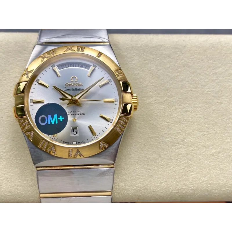Omega Constellation 123.25.38.22.02.002 Replica - Silbernes Zifferblatt Edelstahl