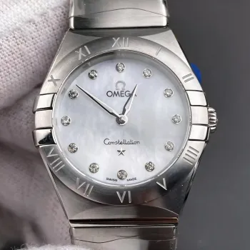 Omega Constellation Unisex 131.10.28.60.55.001 Replica - Perlmutt-Zifferblatt Geriffelte Luenette