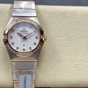 Omega Constellation Unisex 123.20.27.60.52.002 Replica - Silbernes Zifferblatt Edelstahl