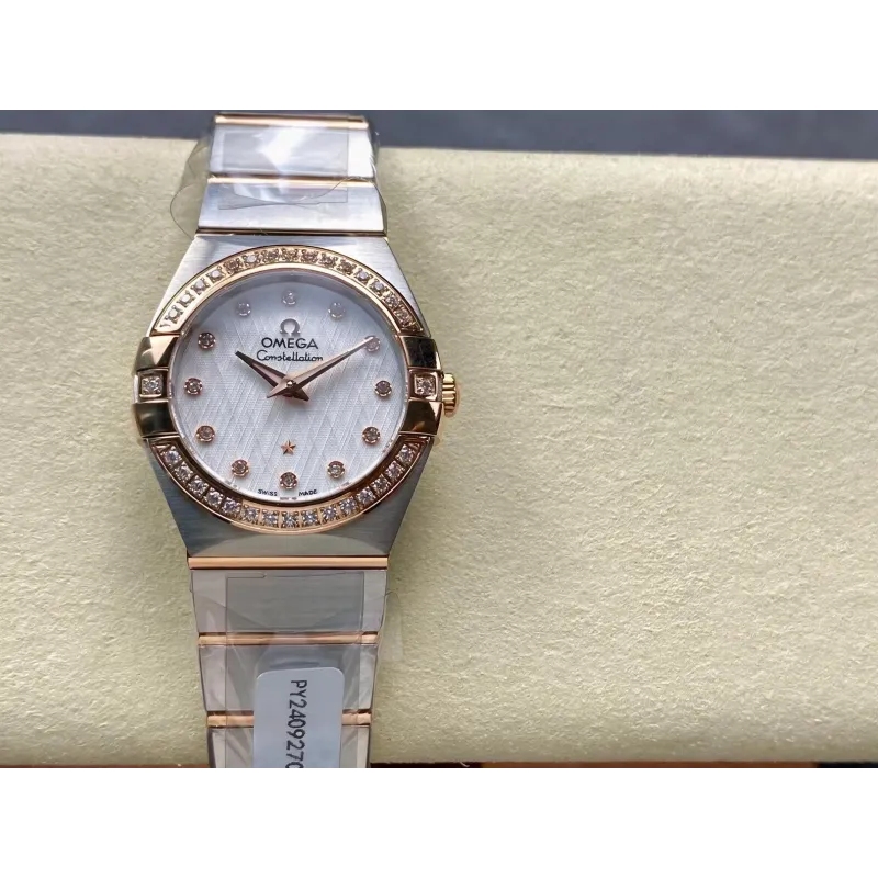 Omega Constellation Unisex 123.20.27.60.52.002 Replica - Silbernes Zifferblatt Edelstahl