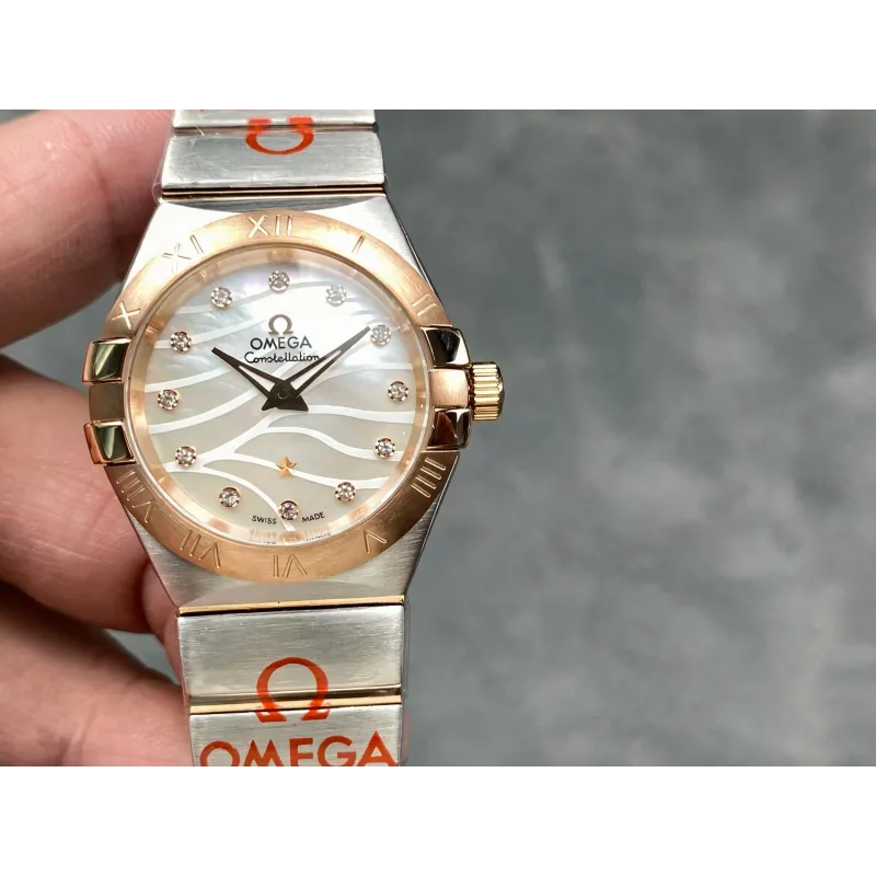 Omega Constellation Damen 123.20.27.60.55.006 Replica - Perlmutt-Zifferblatt Edelstahl