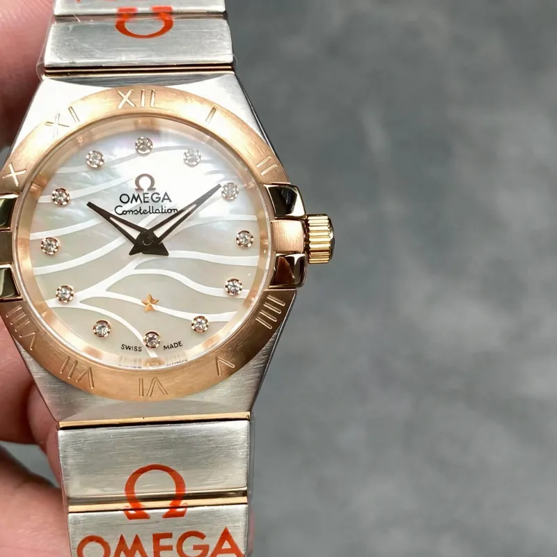 Omega Constellation Damen 123.20.27.60.55.006 Replica - Perlmutt-Zifferblatt Edelstahl