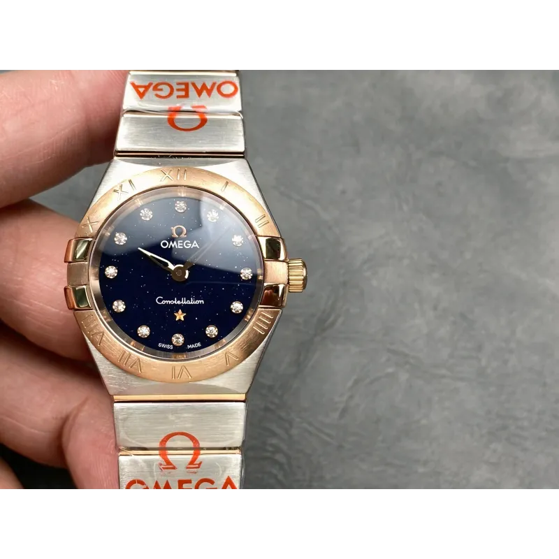 Omega Constellation Damen 131.20.25.60.53.002 Replica - Blaues Zifferblatt Edelstahl
