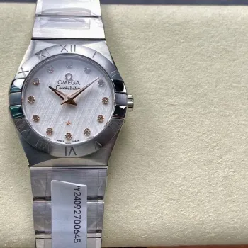 Omega Constellation Unisex 123.10.27.60.52.001 Replica - Silbernes Zifferblatt Edelstahl