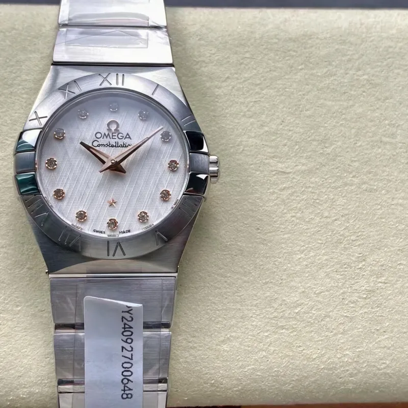 Omega Constellation Unisex 123.10.27.60.52.001 Replica - Silbernes Zifferblatt Edelstahl
