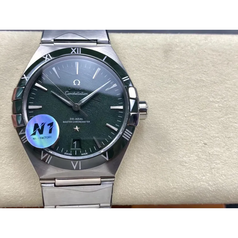 Omega Constellation 131.30.41.21.99.002 Replica - Gruenes Zifferblatt Edelstahl
