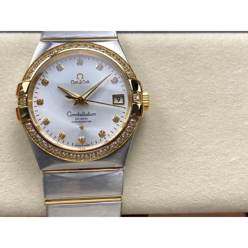 Omega Constellation 123.25.38.21.52.002 Replica - Silbernes Zifferblatt Edelstahl
