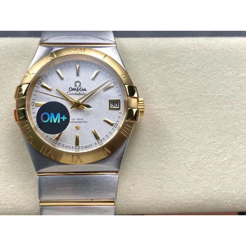 Omega Constellation 123.20.38.21.02.006 Replica - Silbernes Zifferblatt Edelstahl