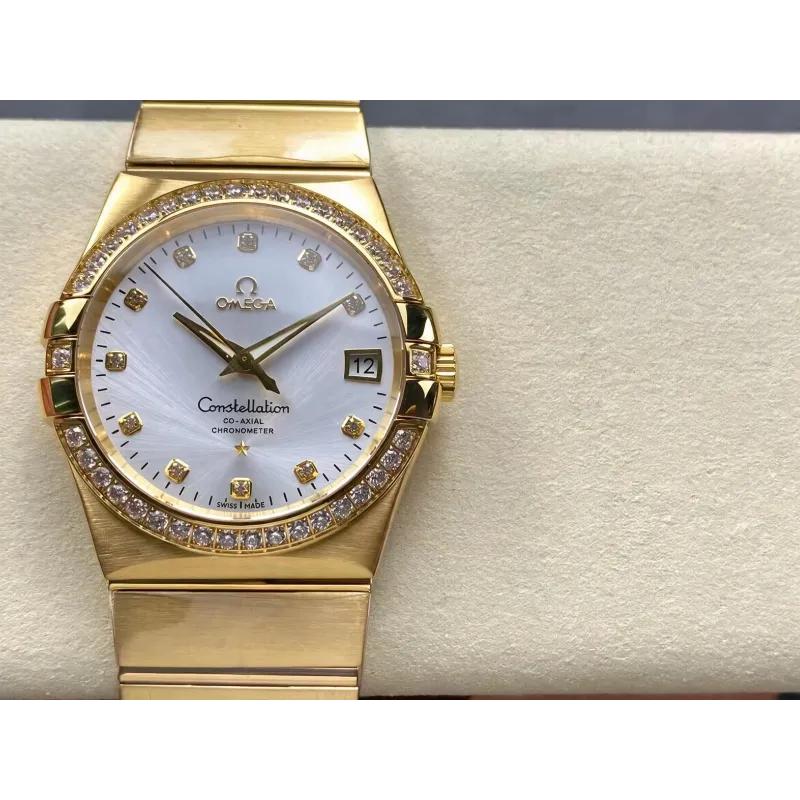 Omega Constellation 123.55.38.21.52.002 Replica - Silbernes Zifferblatt Bicolor