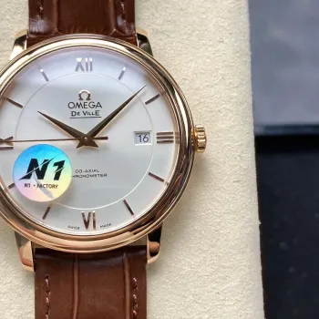 Omega De Ville 424.53.40.20.02.001 Replica - Silbernes Zifferblatt Bicolor