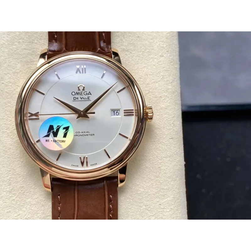 Omega De Ville 424.53.40.20.02.001 Replica - Silbernes Zifferblatt Bicolor