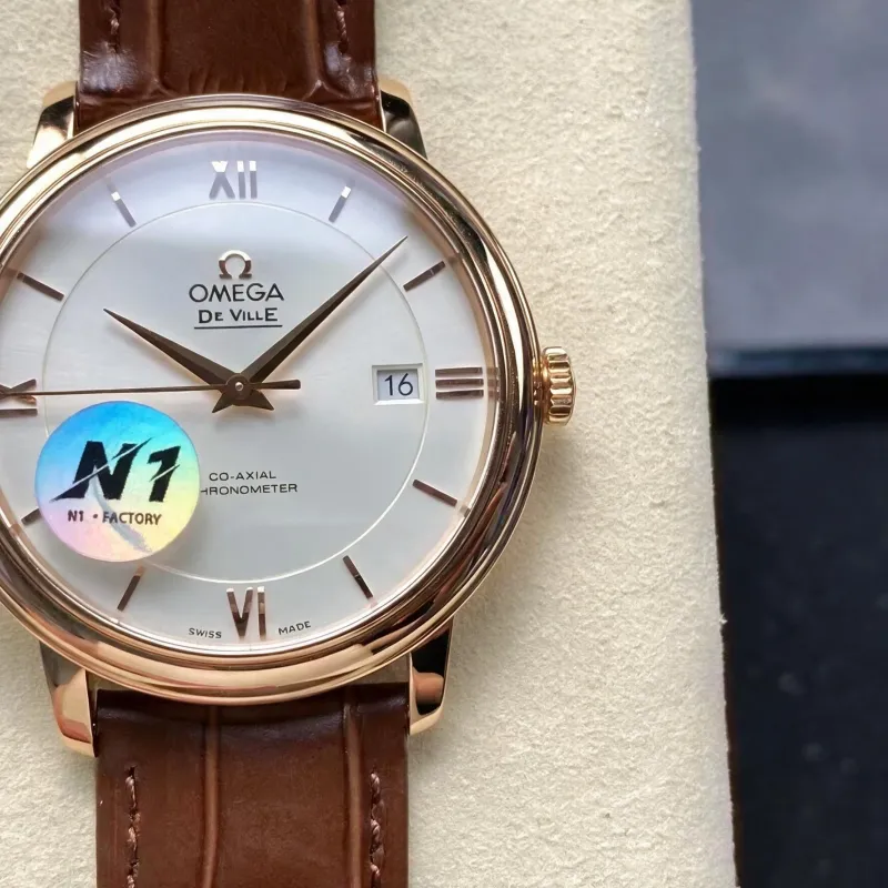 Omega De Ville 424.53.40.20.02.001 Replica - Silbernes Zifferblatt Bicolor