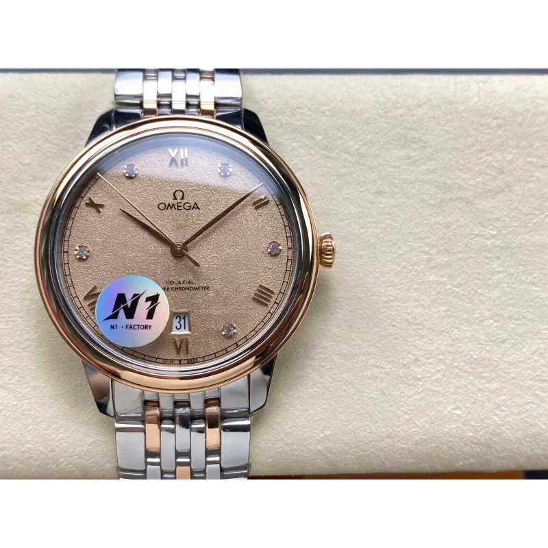 Omega De Ville 434.20.40.20.59.001 Replica - Linen Edelstahl