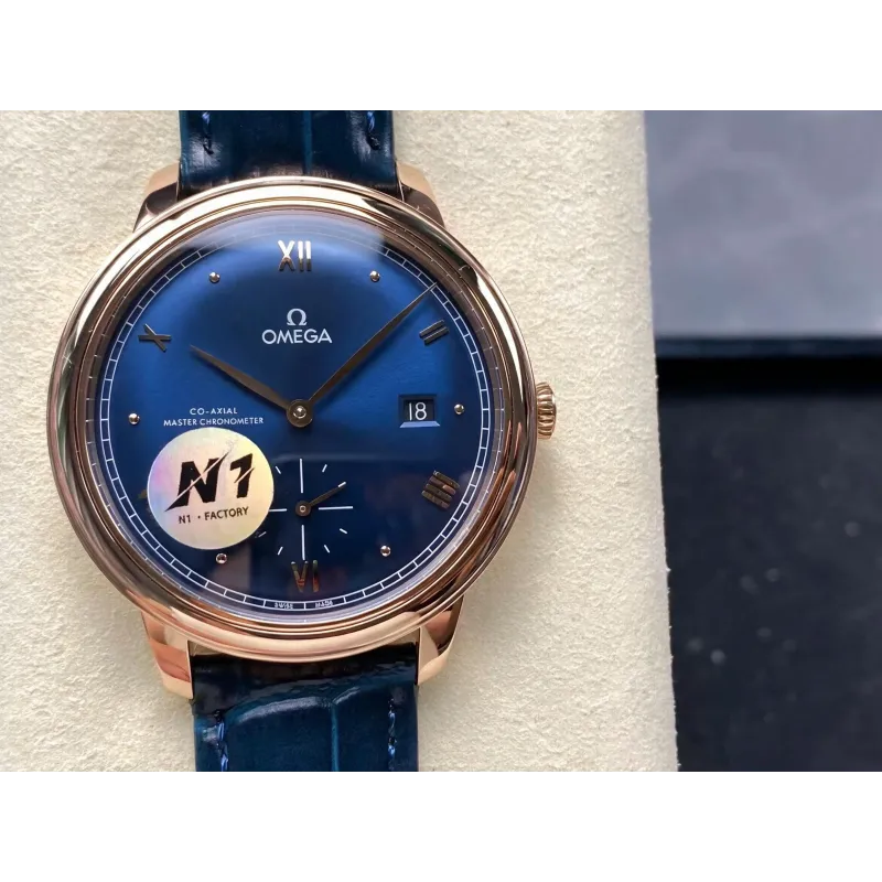 Omega De Ville 434.53.41.20.03.001 Replica - Blaues Zifferblatt Bicolor