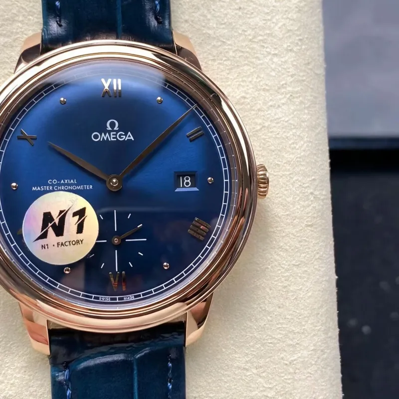 Omega De Ville 434.53.41.20.03.001 Replica - Blaues Zifferblatt Bicolor