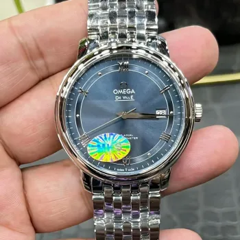 Omega De Ville 424.10.40.20.03.002 Replica - Blaues Zifferblatt Edelstahl