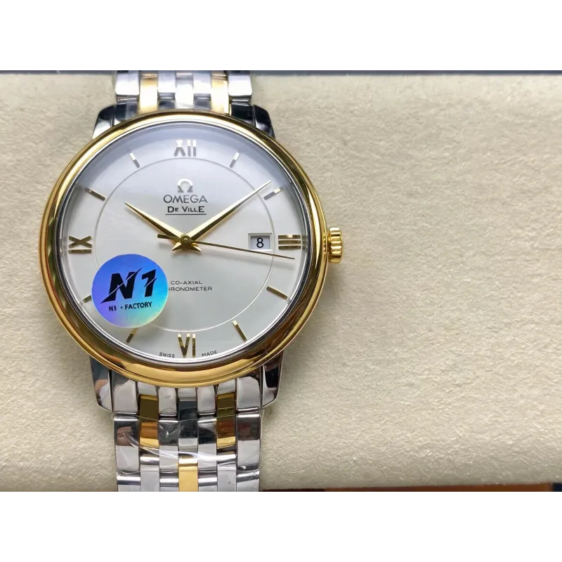 Omega De Ville 424.20.37.20.02.001 Replica - Silbernes Zifferblatt Edelstahl