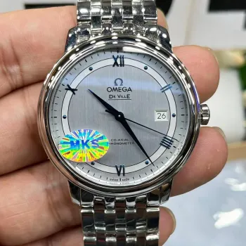 Omega De Ville 424.10.40.20.02.001 Replica - Silbernes Zifferblatt Edelstahl