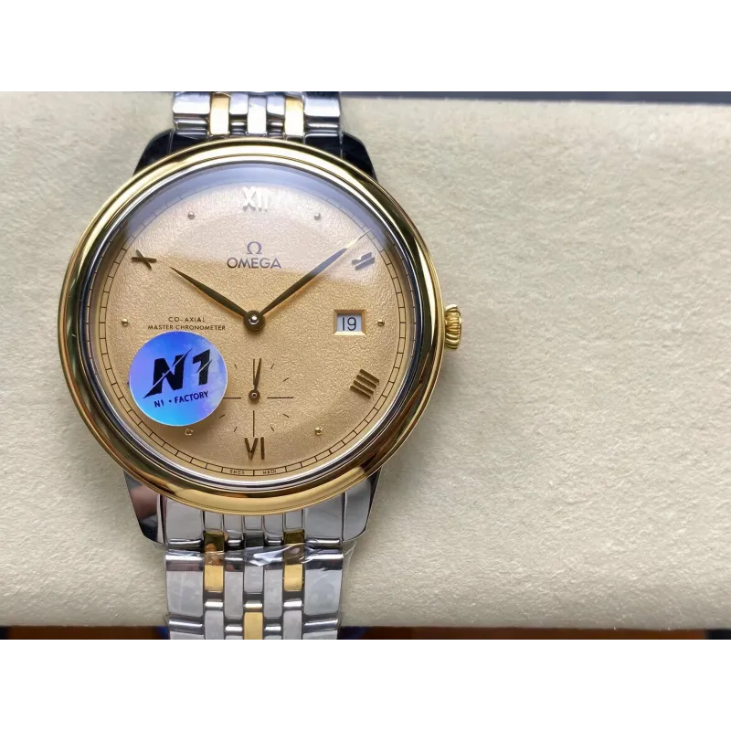 Omega De Ville 434.20.41.20.08.001 Replica - Champagner Zifferblatt Edelstahl
