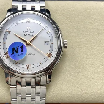 Omega De Ville 424.10.40.20.02.002 Replica - Silbernes Zifferblatt Edelstahl
