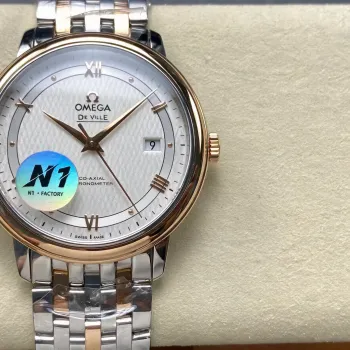 Omega De Ville 424.20.40.20.02.001 Replica - Silbernes Zifferblatt Edelstahl